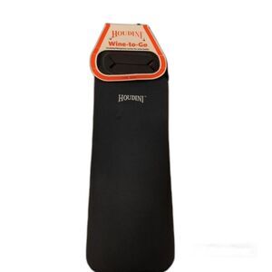 Houdini Wine to Go Black Insulated Neoprene Wine Bottle Carrier